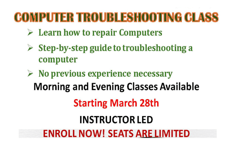 FREE Computer Troubleshooting Class