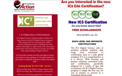 Are you interested in the new IC3 GS6 Certification? Join us for certifications and FREE Scholarships!